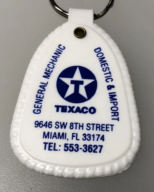 MIAMI FL TEXACO Auto Car Service Repair Oil Gas Florida Keychain Key ...