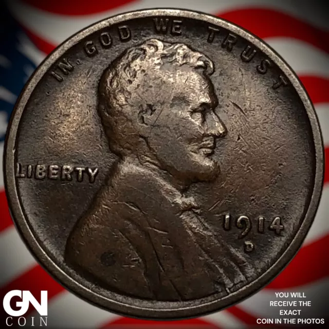 1914 D Lincoln Cent Wheat Penny  M1125