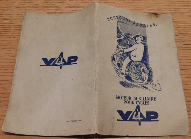 Vap4 REVUE TECHNIQUE ABG cycles MOTEUR AUXILIAIRE VAP 4 pourquoi pédaler ...