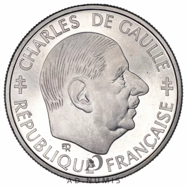 France 1 Franc 1988 pattern coin Charles de Gaulle UNC Nickel Coin French