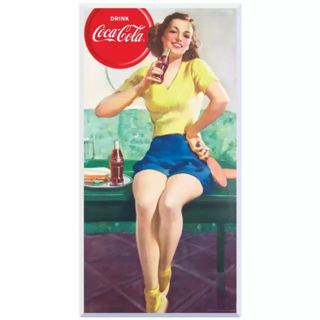 Drink Coca-Cola Ping Pong Girl Wall Sticker Wall Art Decal 7 x 14