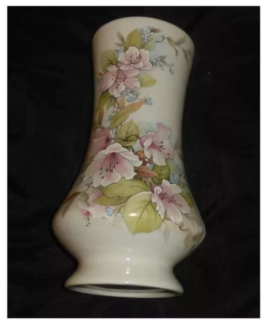 Large Melba Ware Pottery Floral Design Vase (26cms)  - Staffordshire England