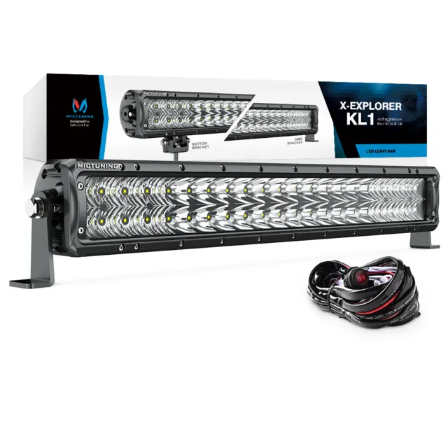 20" Inch LED Light Bar OffRoad Driving Spot & Flood Light for UTV Pickup Trucks