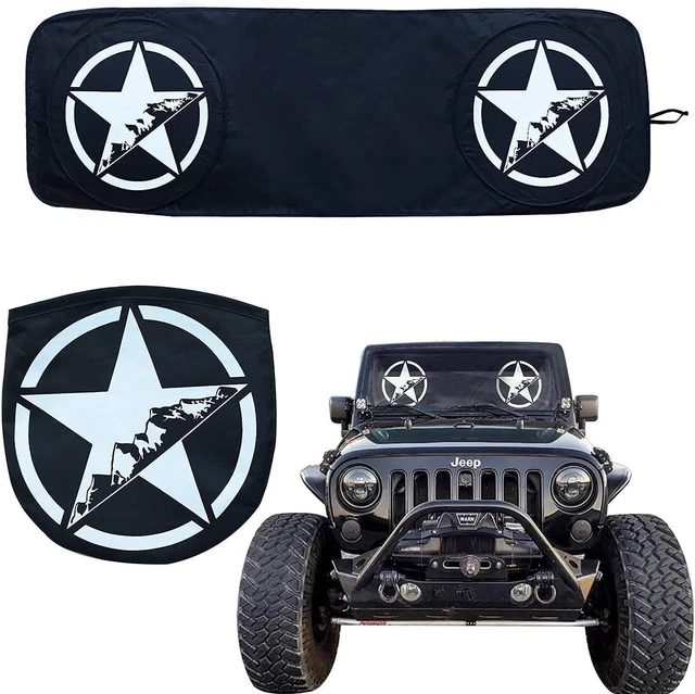 WINDSHIELD SUNSHADE FOR 19852022 Jeep Wrangler JL JK TJ LJ YJ Sun Shade Visor EUR 21,59