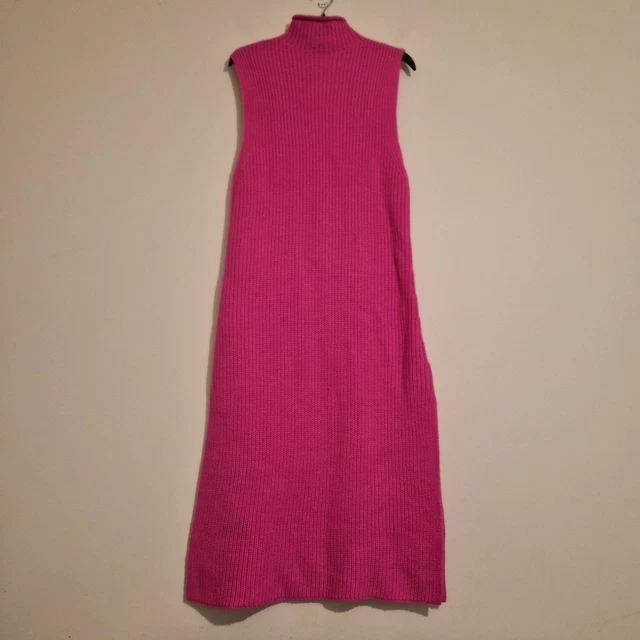 strapless open back dress LINEN BLEND KNIT DRESS for women in pink main image 0
