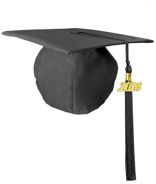 UNISEX MATTE ADULT Graduation Cap with 2026 and 2027 Tassel Year Charm ...