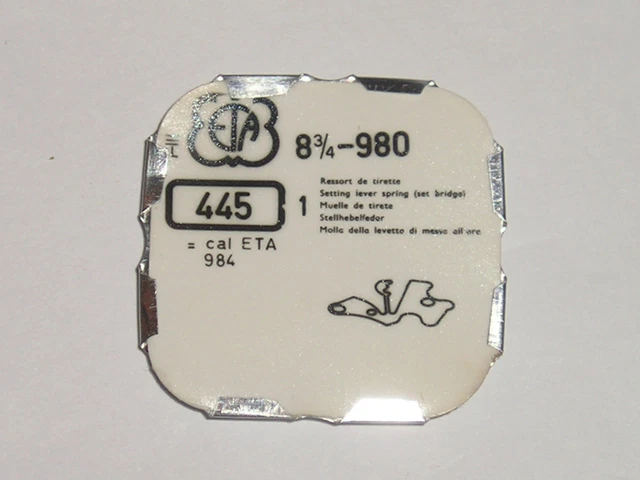 ETA 2490 - 445 Ressort de tirette - Setting lever spring ETA 2490 445 Passion Chrono