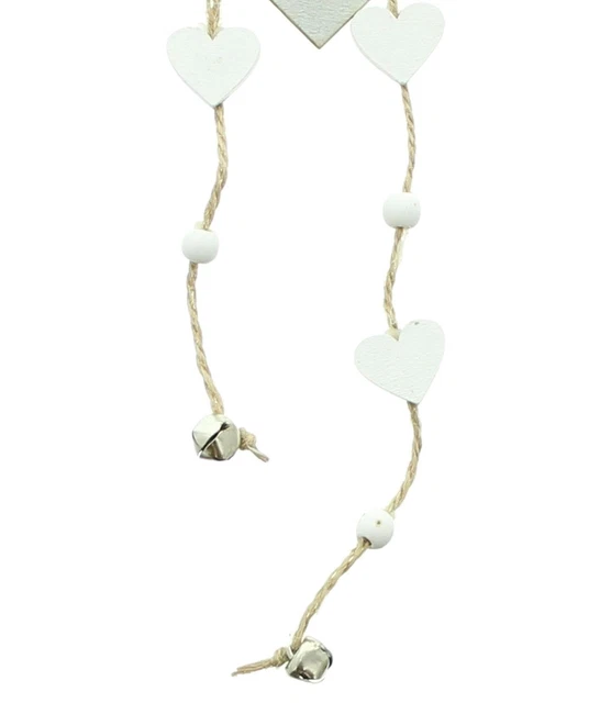 Salvare Set 2x Pendaglio a Cuore " Natura ",3er Decorazione,Haengedeko Con Bell 6