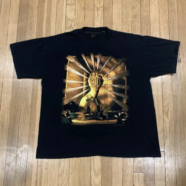 Vintage 1992 Brockum Emerson Lake & Palmer ELP Tour T Shirt Adult Size XL Black