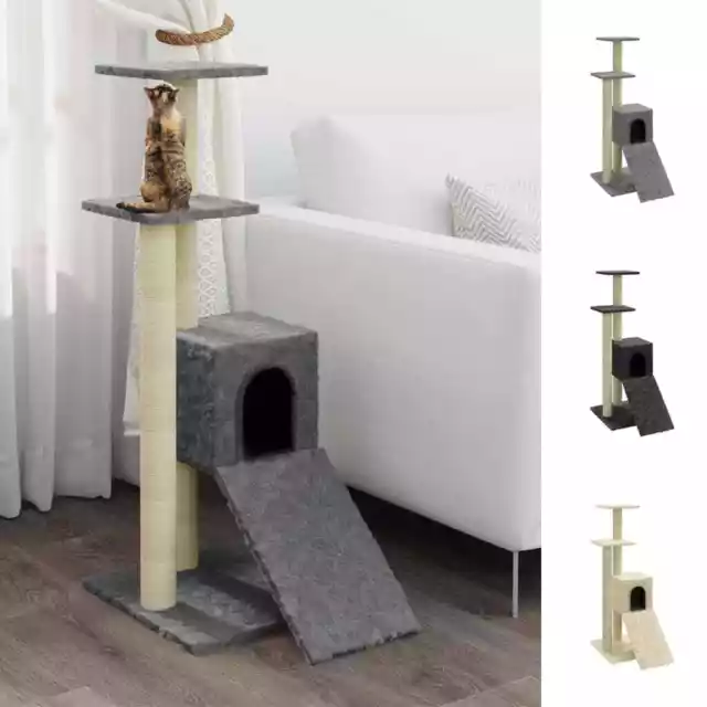 Rascador para Gatos con Postes de Sisal Multicolor 92cm Torre Mascotas vidaXL
