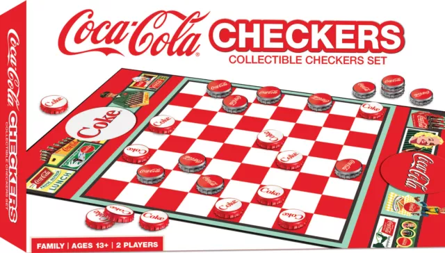 MasterPieces Officially licensed Coca Cola Checkers Board Game for Families