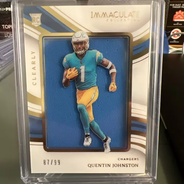 2023 Panini Immaculate Football  Quentin Johnston Clearly Patch RC #/99