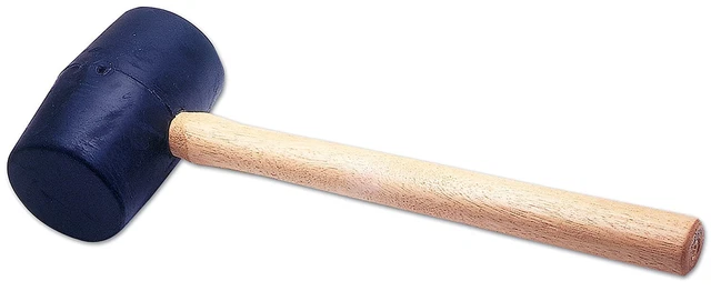 Marteau Tête en Caoutchouc Mallet Petit Maillet Poignée Bois 500g Dfh
