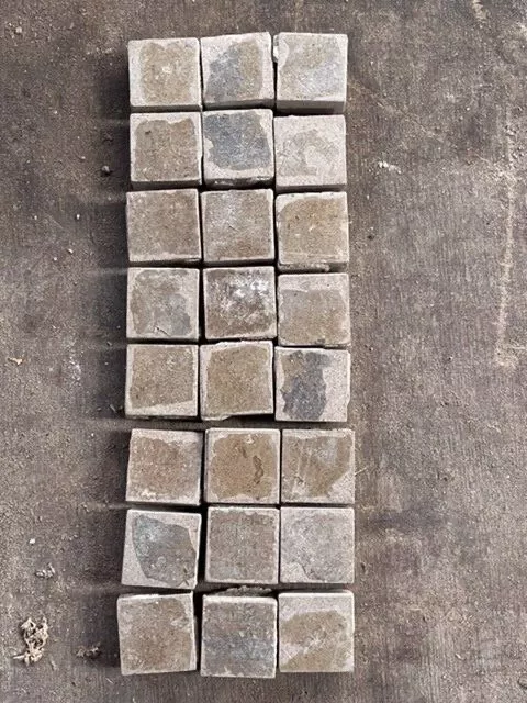 Antique Victorian Maw & Co Buff 1 inch square Encaustic Floor Tiles Reclaimed