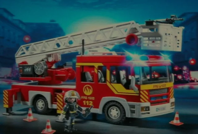 PLAYMOBIL 4820 Camion de Pompiers Grande Echelle - Cdiscount Jeux