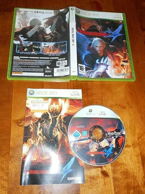 Devil May Cry 4 Capcom Microsoft Xbox 360 In Vgwc + Free Uk Post