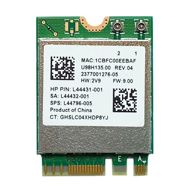Carte WiFi M.2 RTL8822CE Double Bande 2.4G/5G + Bluetooth 5.0 - Pour PC Portable Windows/Linux