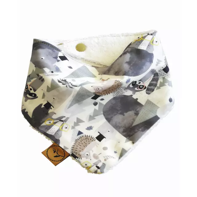Dribble Bib RASCAL Baby Bandana Adjustable 100% Cotton/Terry Cloth