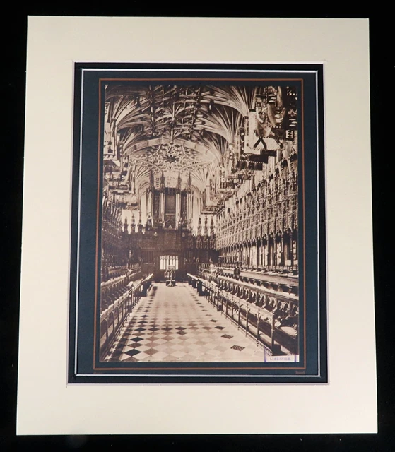 ST GEORGES CHAPEL Windsor Castle Church Interior View Antique Print ...