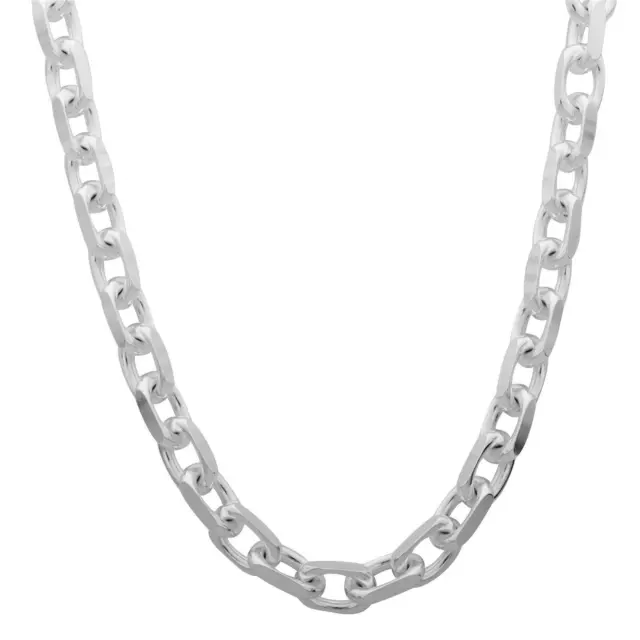 Chaîne D'Ancre 7mm 925 Sterling Argent Brillant Massif Collier Femmes Hommes