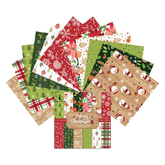 Merry Christmas Background Paper Scrapbooking Patterned Paper Pack Card Making
