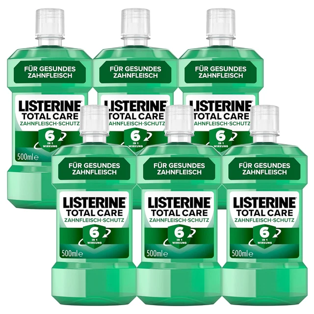 LISTERINE Total Care Zahnfleisch-Schutz (6 X 500 Ml) Mit Neuer Formel, Schützend