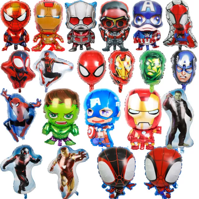 Cartoon Avengers Foil Balloon Set Party Supplies Spiderman Ironman Hulk Batman