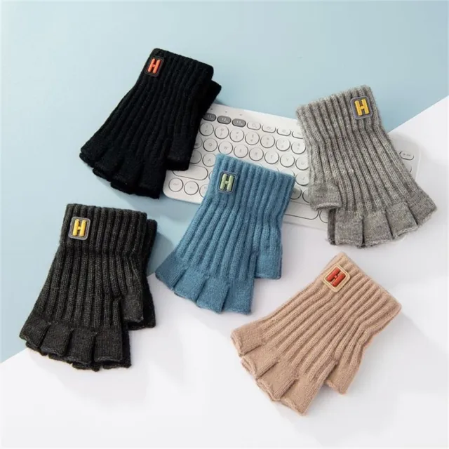 Guanti a maglia senza dita guanti da guida caldi moda guanti corti inverno