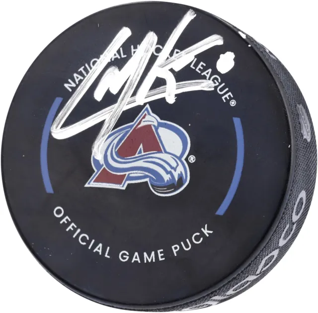 Cale Makar Colorado Avalanche Signed Inglasco 2022-23 Official Game Model Puck