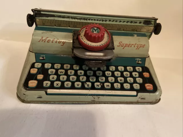 Vintage Mettoy No. 4317 Supertype Typewriter Made in Great Britain Rare