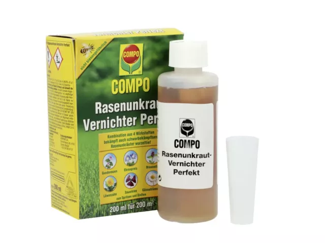 COMPO Rasenunkraut Vernichter Perfekt 200 ml Unkrautvernichter Rasenherbizid