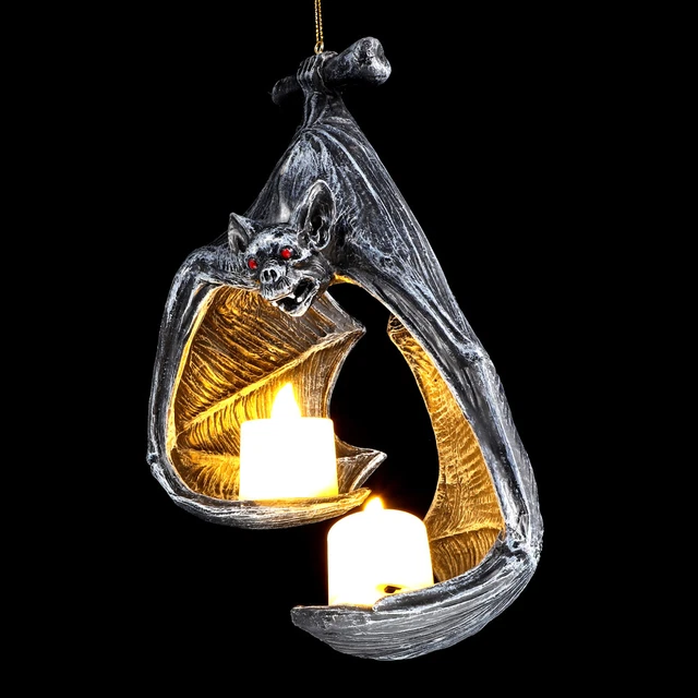 Lámpara decorativa de murciélago adorno de Halloween para el hogar