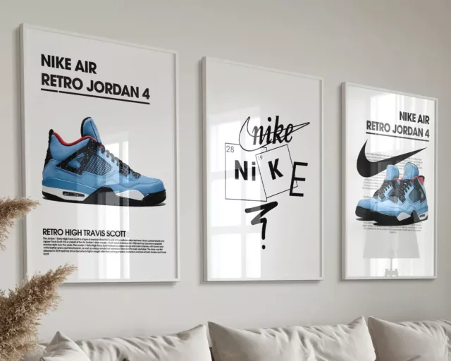 Hypebeast Set Air Jordan 4 Retro - Complex Digital Wall Art Poster Decor Gift