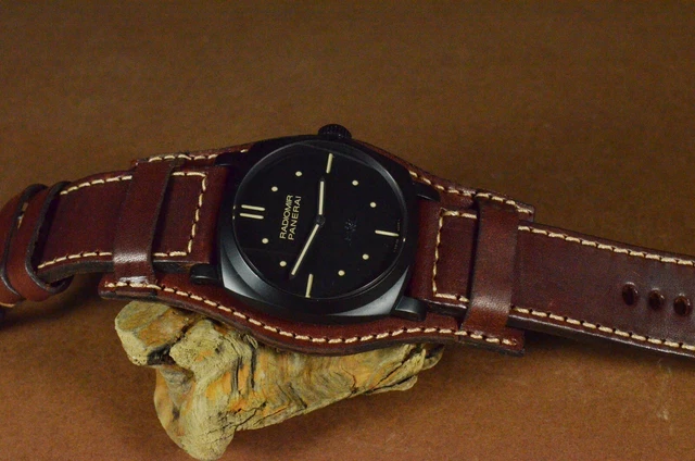 Correa Reloj 26 24 22 Mm Genuino Cuero Vintage Bund Apta Panerai Ma Strap Amaro