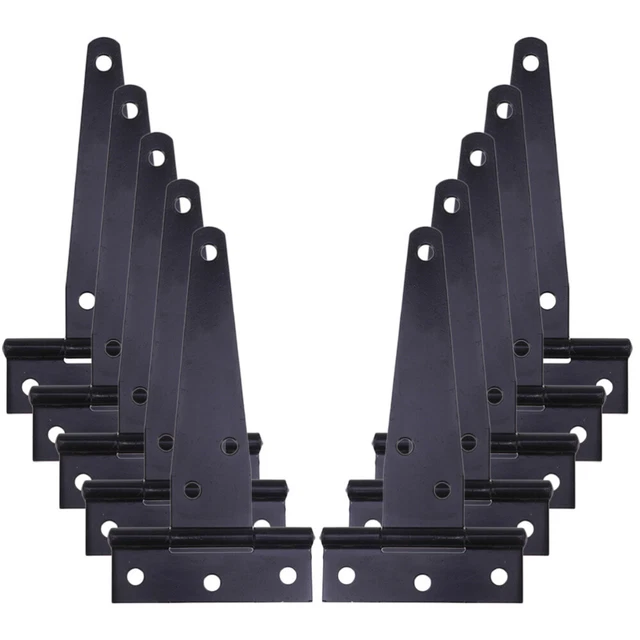 10 Pcs Triangle Hinge Iron Barn Door Black Wrought Hardware