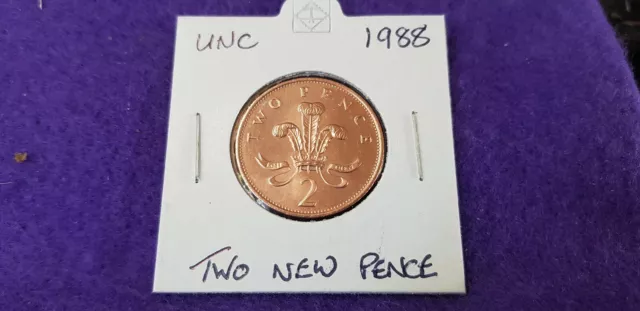 @@@  A Superb Unc 1988 Elizabeth Two New Pence  @@@