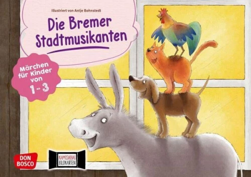 Die Bremer Stadtmusikanten. Kamishibai Bildkartenset.|Don Bosco Medien