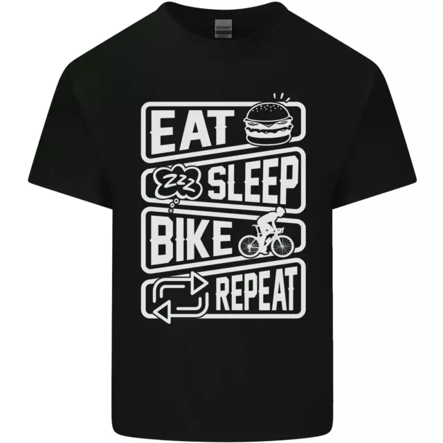 Cycling Eat Sleep Bike Repeat Funny Bicycle Mens Cotton T-Shirt Tee Top