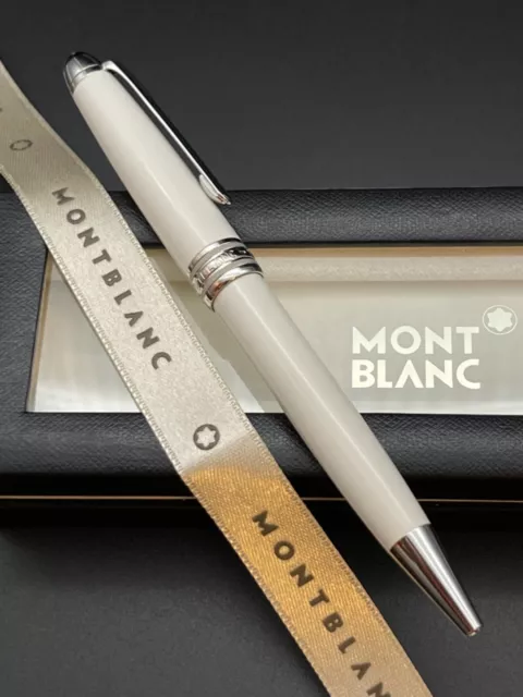 MONTBLANC MEISTERSTÜCK White Solitaire Classique Kugelschreiber - selten in weiß 3