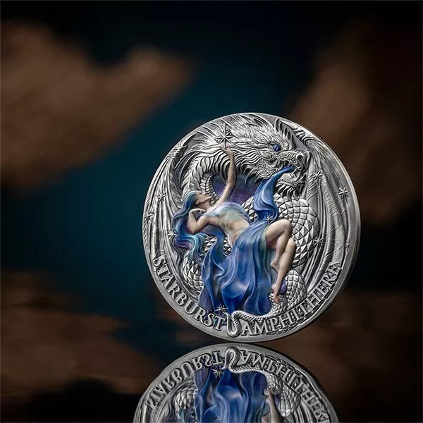 Starburst Amphithere The Dragonology 2 oz Silver Coin CFA Cameroon 2023