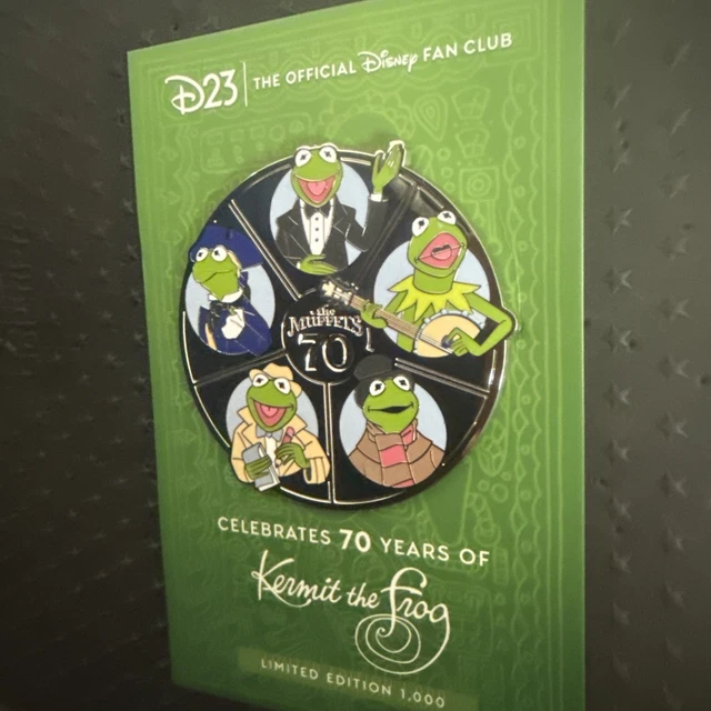 2025 DISNEY D23 Kermit the Frog 70th Anniversary Pin The Muppets LE ...