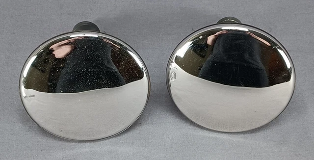 Pair of Mid 19th Century Bohemian Large Mercury Glass Curtain Tie Backs
