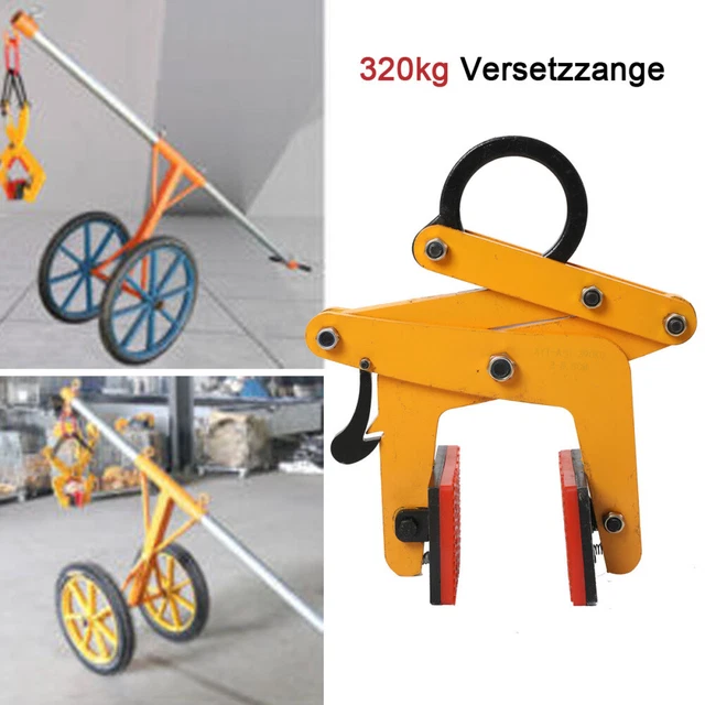 Bordsteinzange 320kg hebezange Versetzzange Bordsteinträger Steinzange Heber