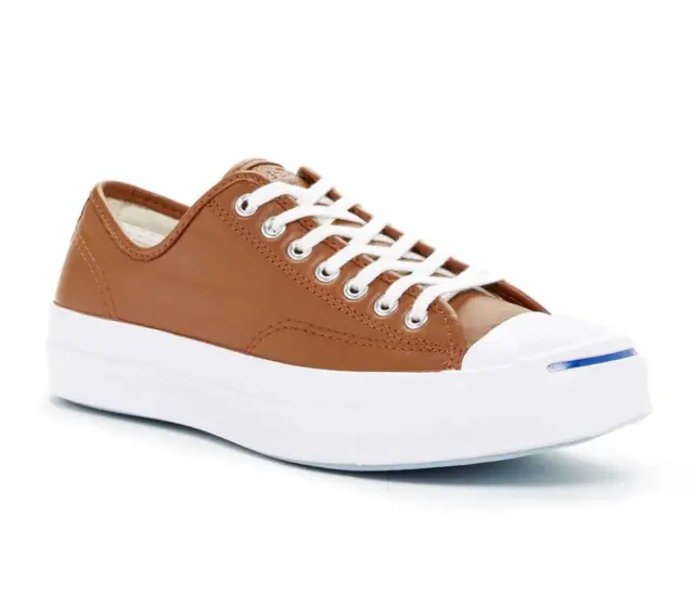 Converse Signed Jack Purcell Soft Caramel Leather Oxford Shoes Unisex DISC NEW