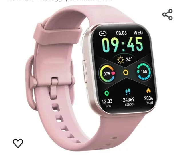 Smartwatch Donna Uomo, Orologio Smartwatch 1,69'' Smart Watch Sonno/Cardiofreque