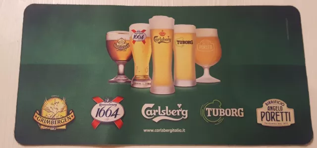 TOVAGLIETTA BAR PUB BIRRERIA CARLSBERG BIRRA 40x20 gommata perfetta collezione