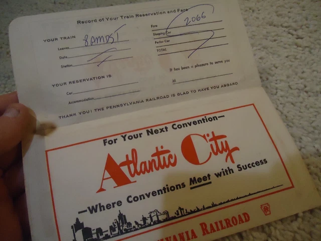 Lot of railroad train Items Vintage 1940's 1950's Quiz Development Ticket Jacket 17