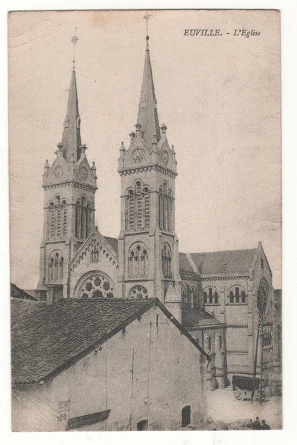 Cpa 55 - Euville : L'église (Meuse) Écrite
