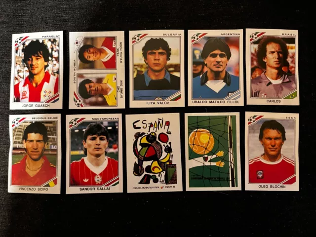 LOT 10 STICKERS PANINI world cup mexico 86 RECUPERATION REMOVED TBE LOT 1