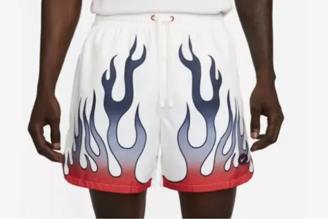 Nike Sportswear Woven Flow Americana Shorts Flames DV9628-133 Men's M New